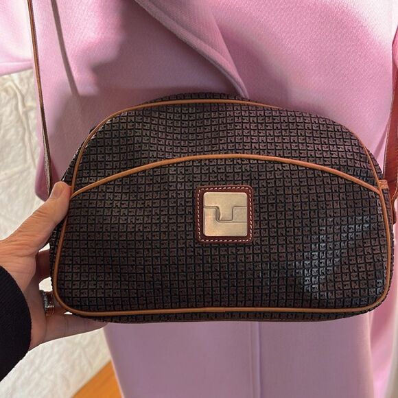 Ted Lapidus Rare Vintage Monogram Leather Shoulder Bag - Picture 2 of 15